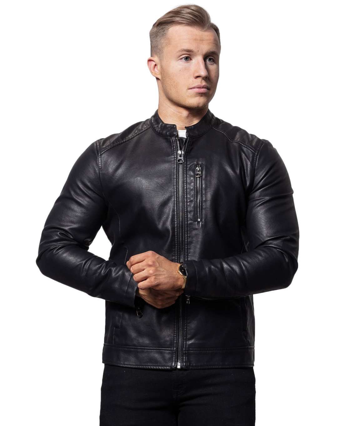 Kyle Faux Leather Jacket Only & Sons